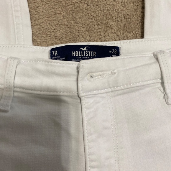 Hollister denim jeans white 28w 7 7r skinny women’s jeans - Picture 3 of 6